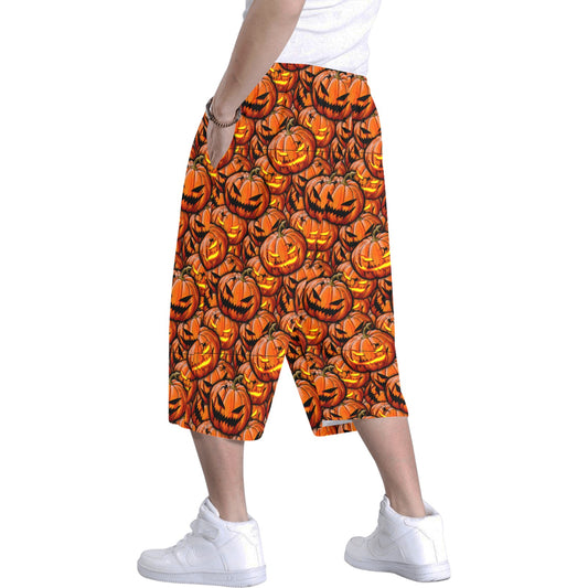 pumpkin spider baggy shorts