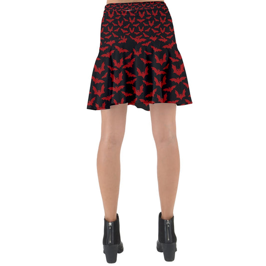 Red Bats Wrap Front Skirt