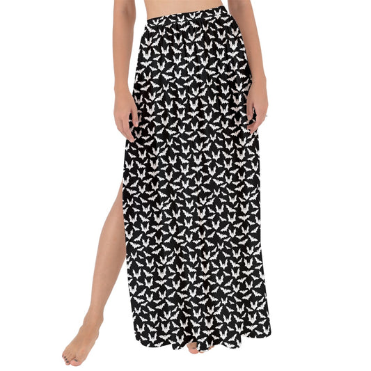 bat b&w Maxi Chiffon Tie-Up Sarong swim