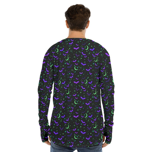 Starry Bats Fingerless Long Sleeve T-shirt