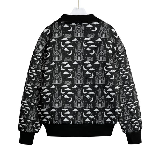 Dreamy Cathedral Fleece Bomber Jacket