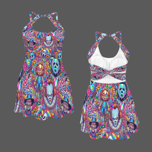 Horror frank Buckle back sport dress