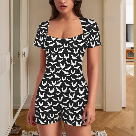 BAT SQUARE NECK ROMPER