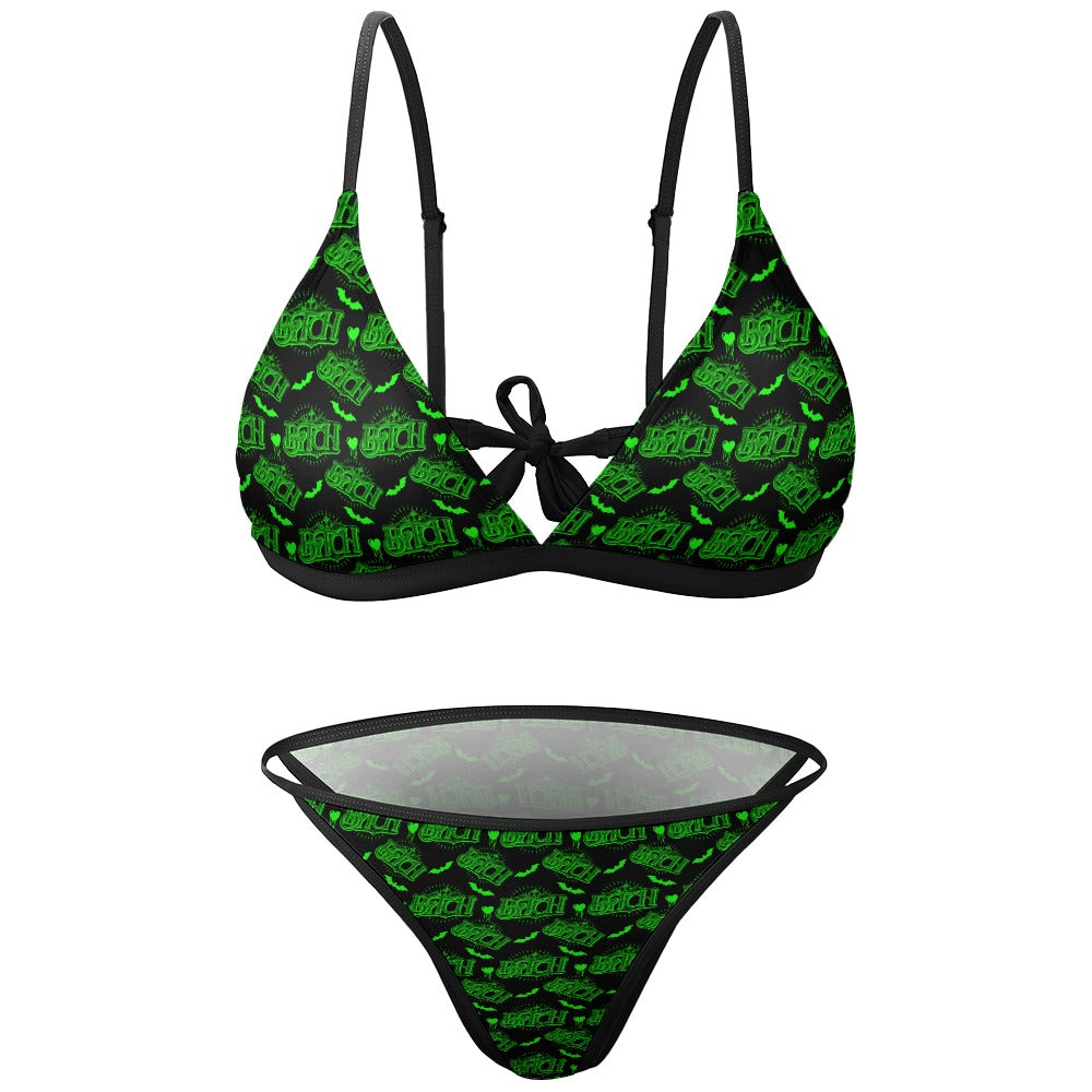Bit*h Neon Green Two Piece Bikini Bit*h Neon Green Two Piece Bikini