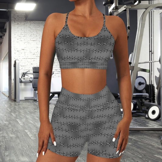 barbed wire strappy active set