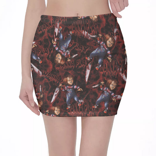 Chucky Bodycon Skirt freeshipping - Gothdollbymika