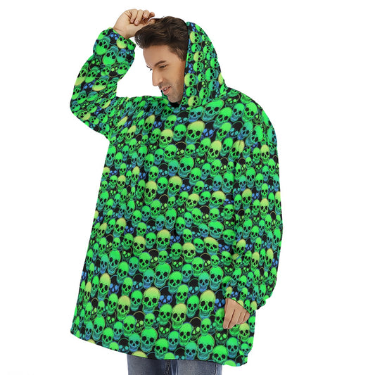 Green Skulls Huggable Hoodie