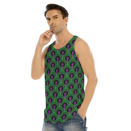 Shining Carpet Green Curved Hem Long Tank Top