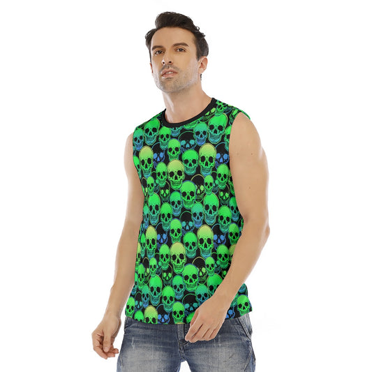 skull O-neck Tank Top
