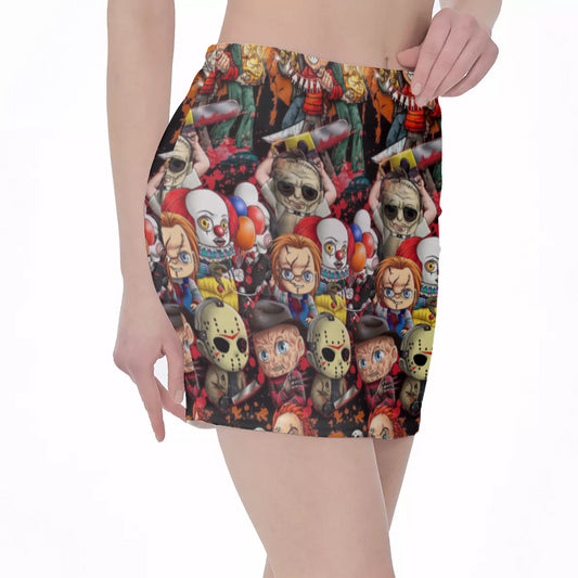 Chibi Horror BodyCon Skirt spookydoll