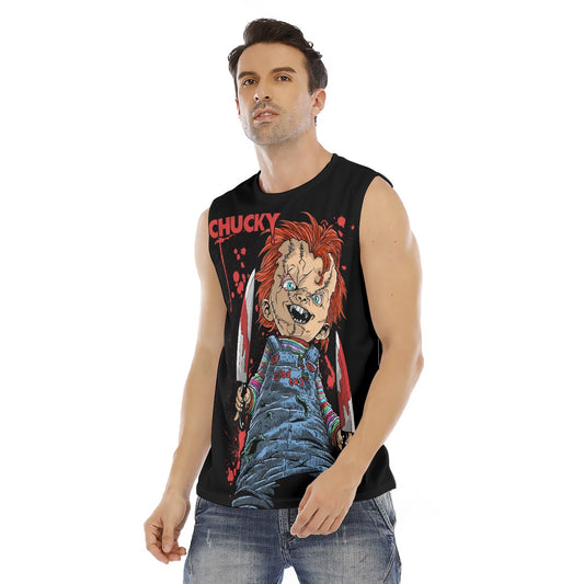 Chucky Black O-neck Tank Top