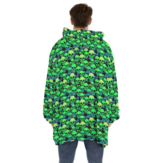 Green Skulls Huggable Hoodie