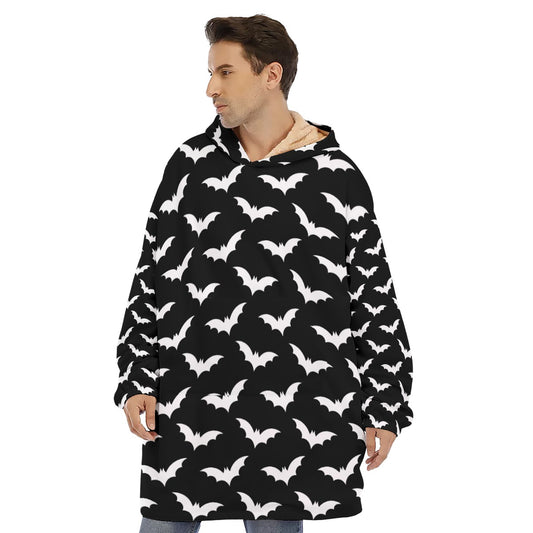 Bats Sherpa Fleece huggable Hoodie spookydoll