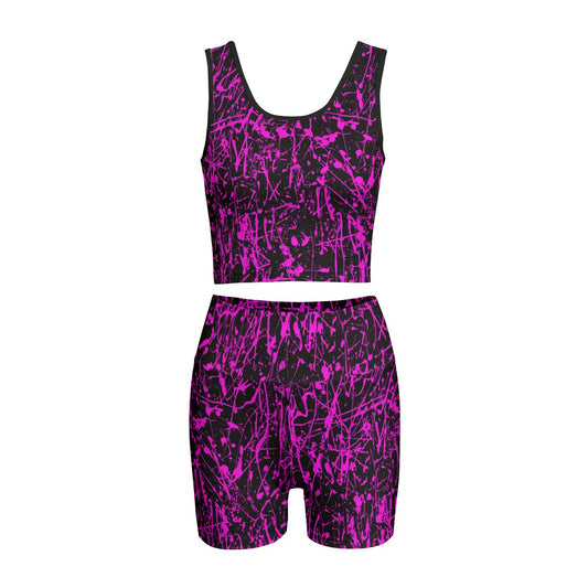Purple Splatter Yoga Set spookydoll