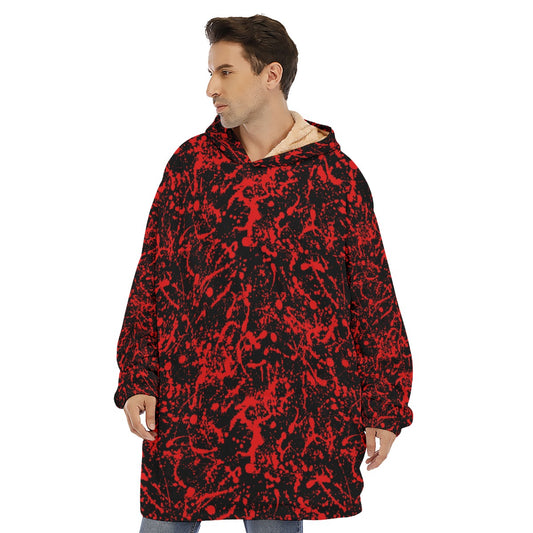 Blood Splatter Sherpa Fleece huggable Hoodie spookydoll