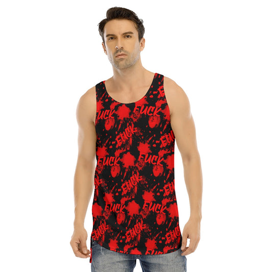Fu*k Curved Hem Long Tank Top
