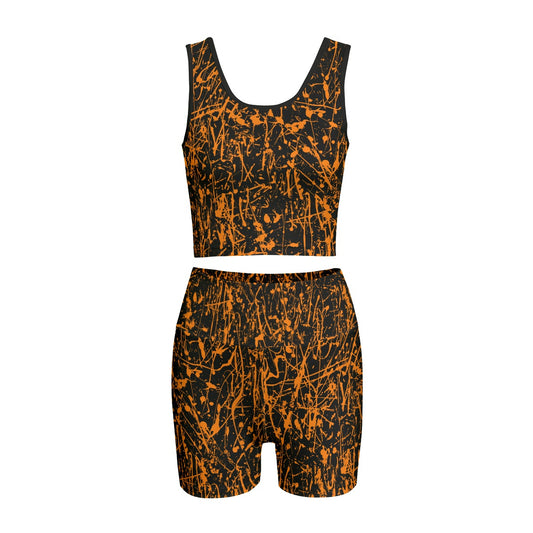 Orange Splatter Yoga Set spookydoll