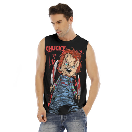Chucky Black O-neck Tank Top