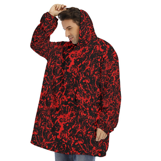 Blood Splatter Sherpa Fleece huggable Hoodie spookydoll