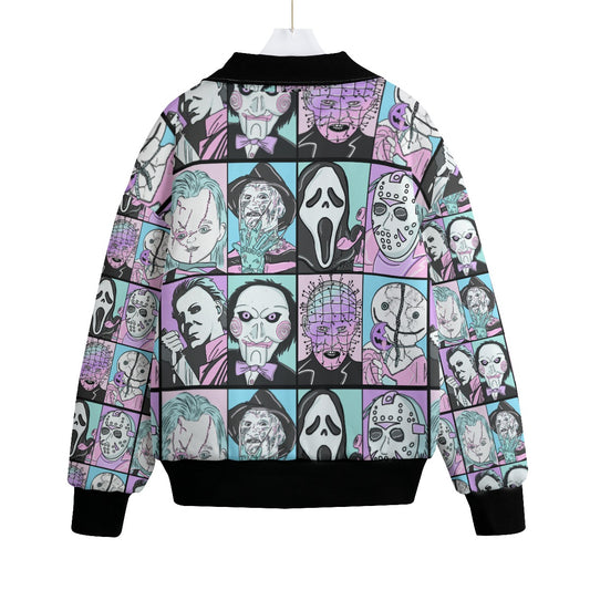 Pastel Horror Knitted Fleece bomber jacket spookydoll