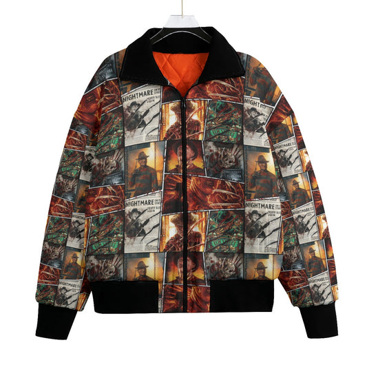 Freddy Collage Knitted Fleece Bomber Jacket spookydoll