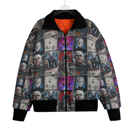 Pin head Knitted Fleece Bomber Jacket spookydoll