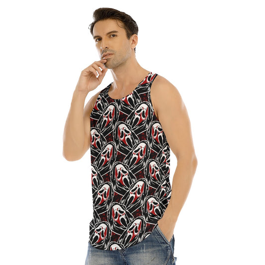 Ghostface Bloody Curved Hem Long Tank Top