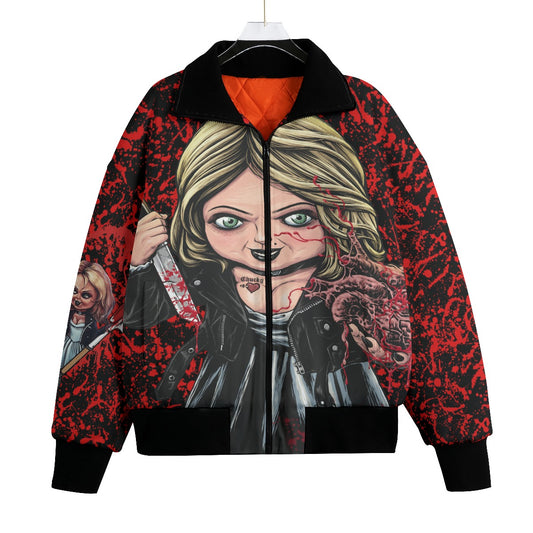 Tiffany + Chucky Fleece Bomber Jacket (updated, TIFFANY IS NOW CENTERD) spookydoll
