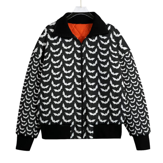 Bat Knitted Fleece Bomber Jacket spookydoll