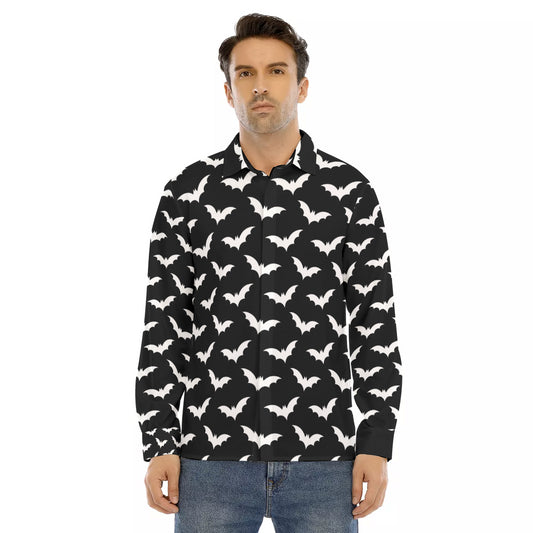 Bat Long Sleeve Button Up freeshipping - Gothdollbymika