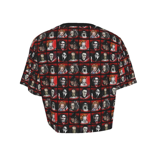 All-Over Print Cropped T-Shirt Yoycol