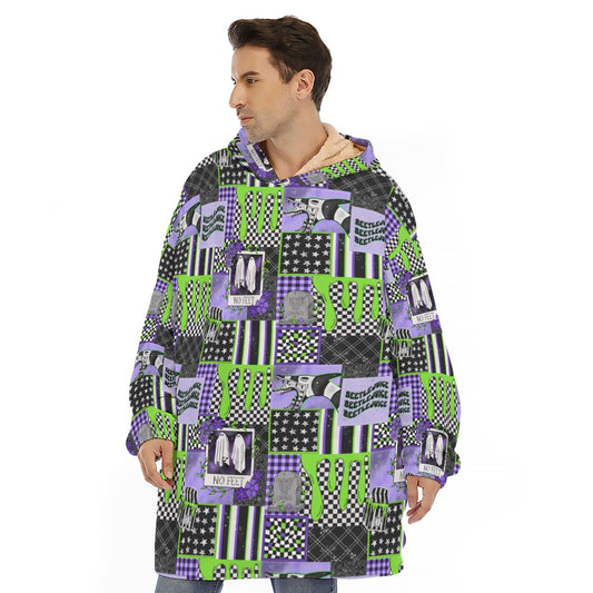 Beetlejuice patchwork Huggable Hoodie