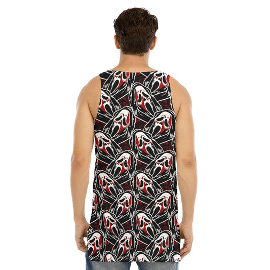 Ghostface Bloody Curved Hem Long Tank Top