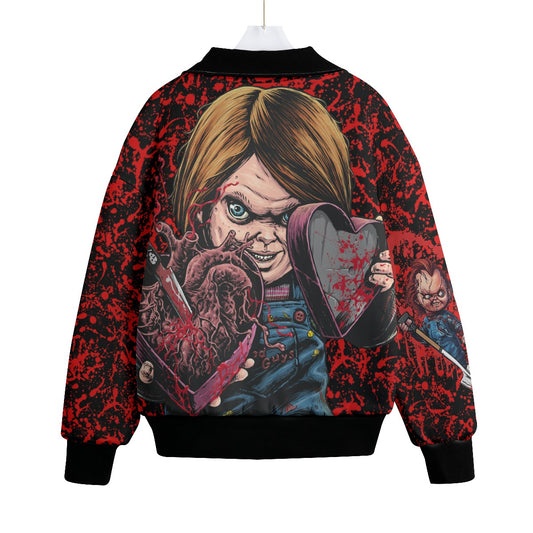 Tiffany + Chucky Fleece Bomber Jacket (updated, TIFFANY IS NOW CENTERD) spookydoll