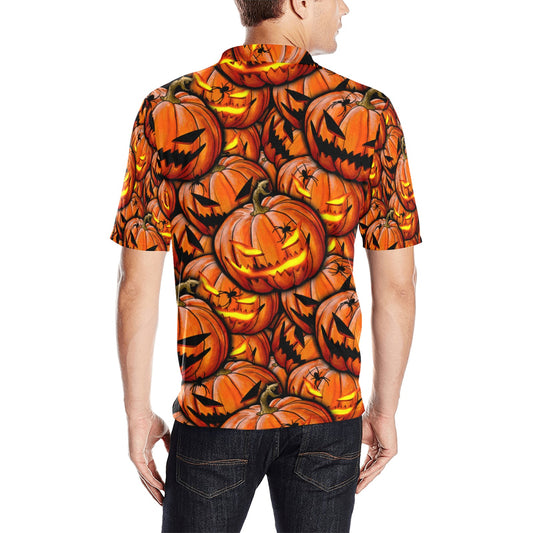 Pumpkin & Spiders Polo Shirt EPROLO-POD