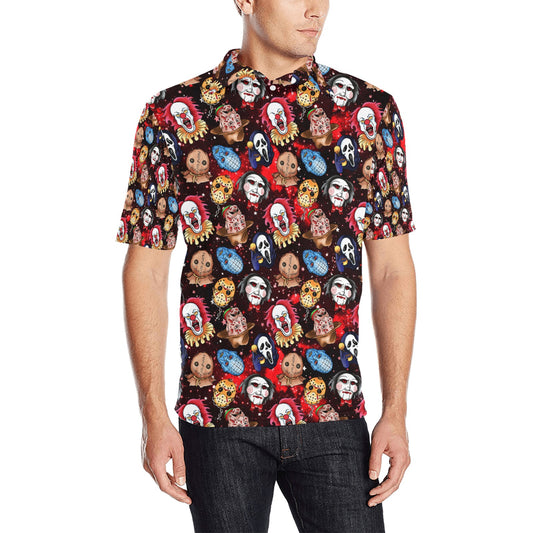 Faces Of Horror Polo Shirt Inkedjoy
