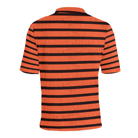 Orange Stripe Polo Shirt EPROLO-POD