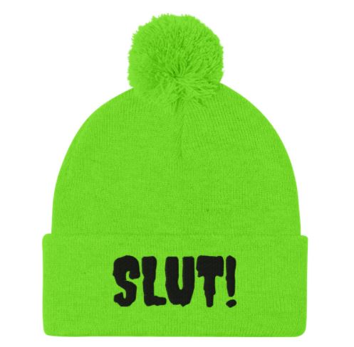 Slut Neon Beanie freeshipping - Gothdollbymika