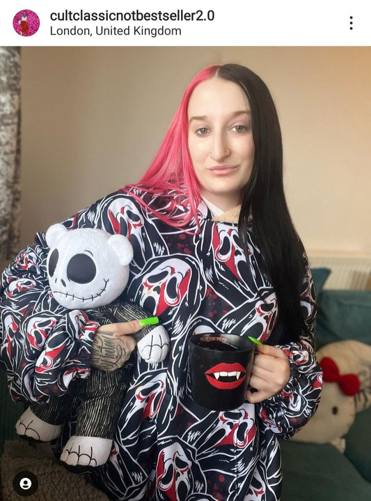 Ghostface Sherpa Fleece huggable Hoodie spookydoll