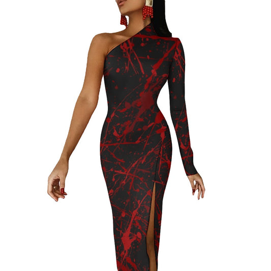 Bloody Murder Half Sleeve Slit Dress spookydoll