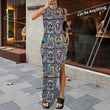 horror tarrot hallow backless maxi