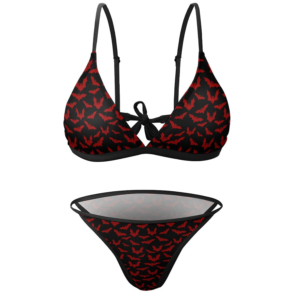 Red Bat Two Piece Bikini