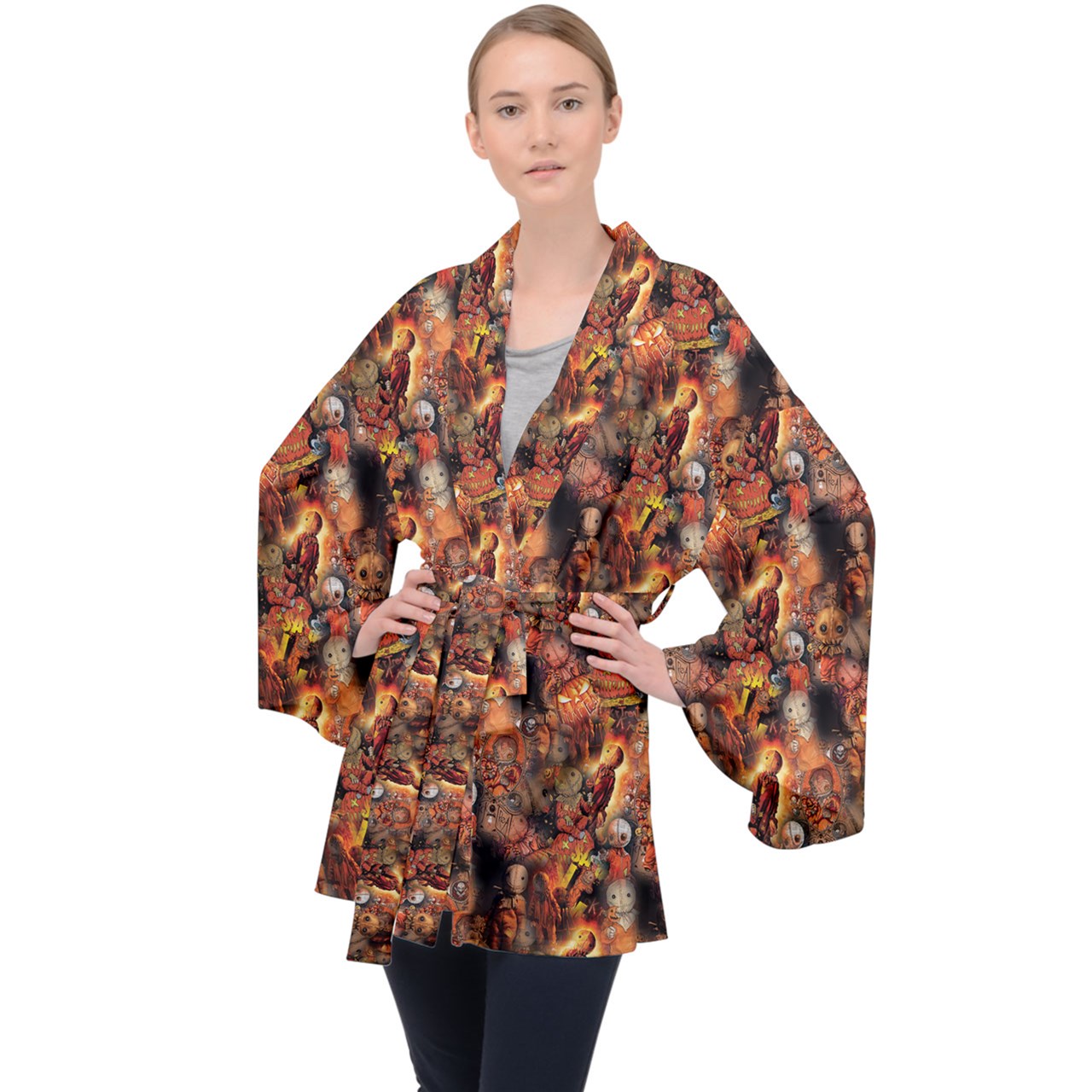 Trick R' Treat Velvet Kimono