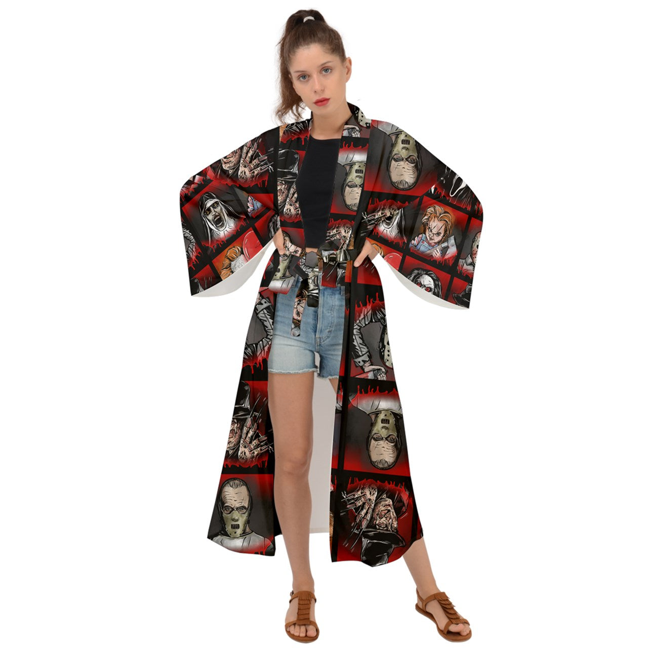 Horror Buddies Maxi Kimono