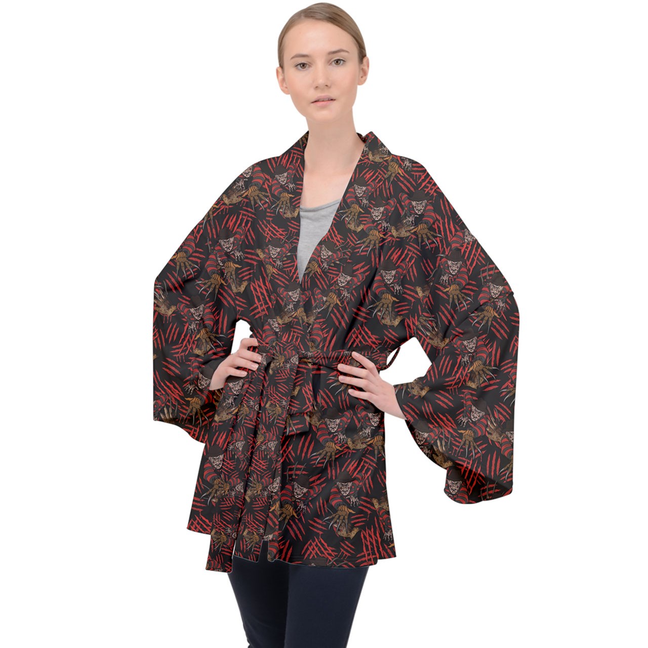 Freddy Long Sleeve Velvet Kimono