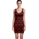 Cross red Bodycon Dress