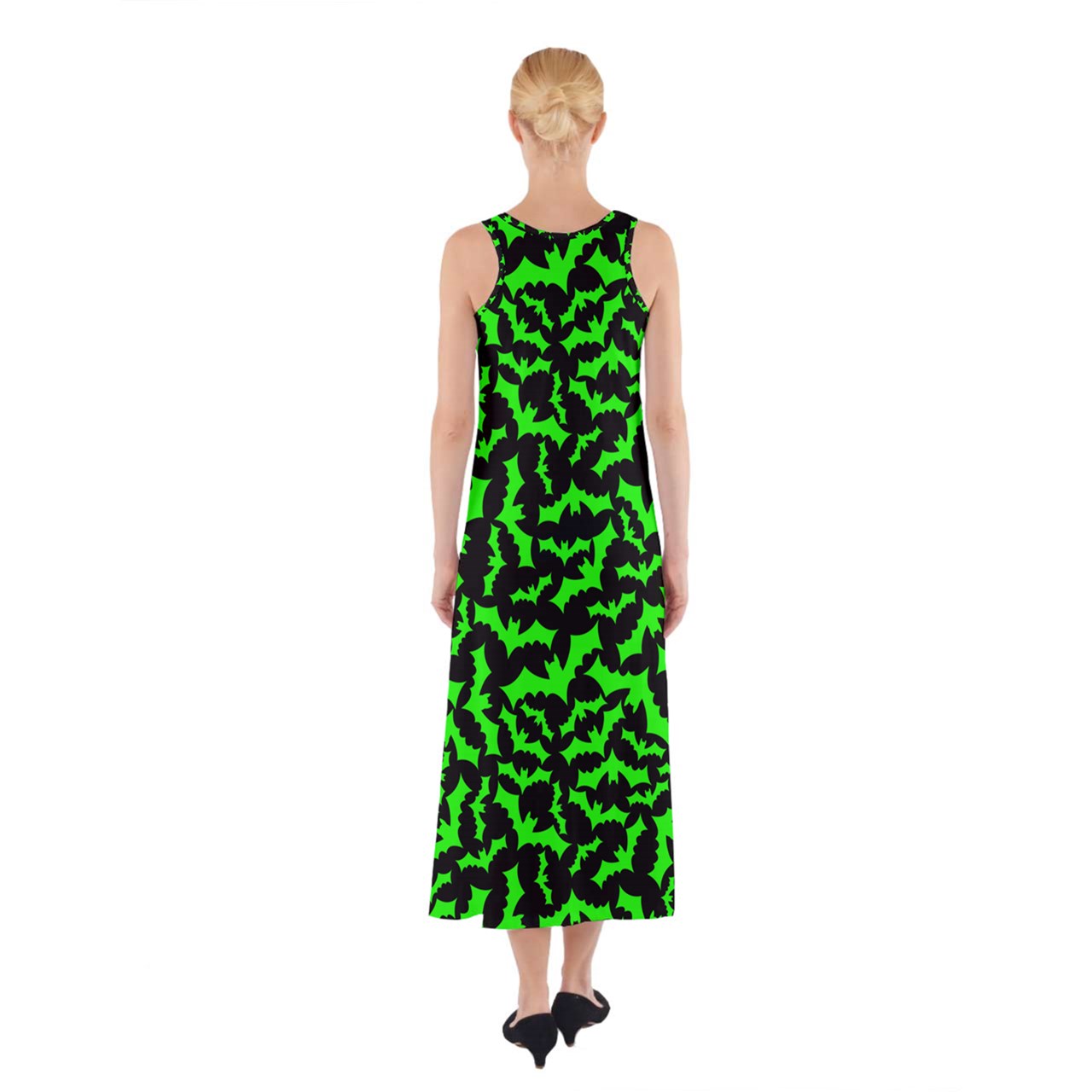 green bats Sleeveless Maxi Dress