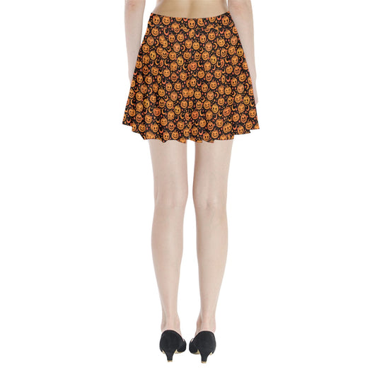 Pumpkin & STars Pleated Mini Skirt
