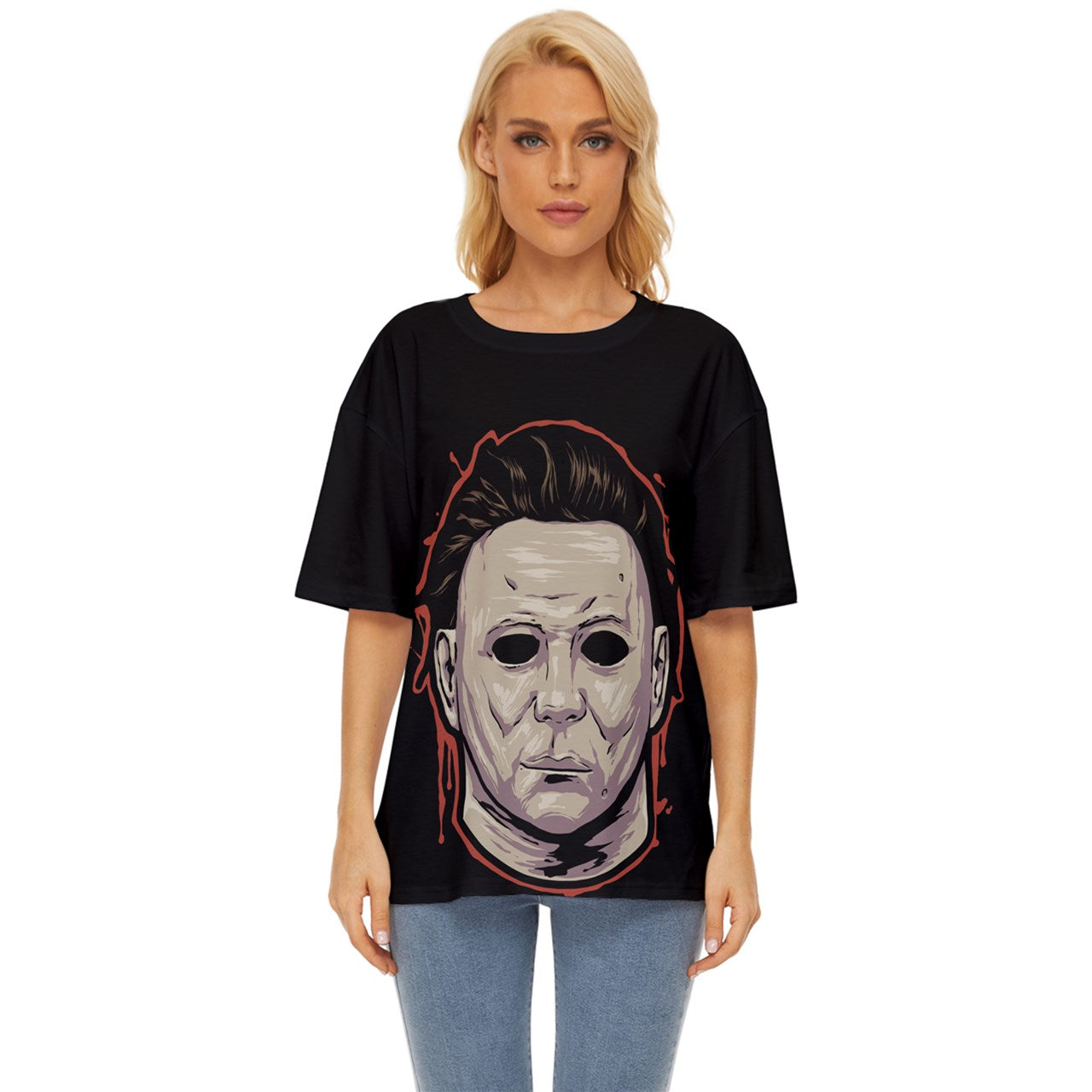 Michael Myers Face Oversized Basic T-Shirt