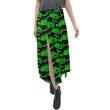 Bit*h Green Velour Split Maxi Skirt